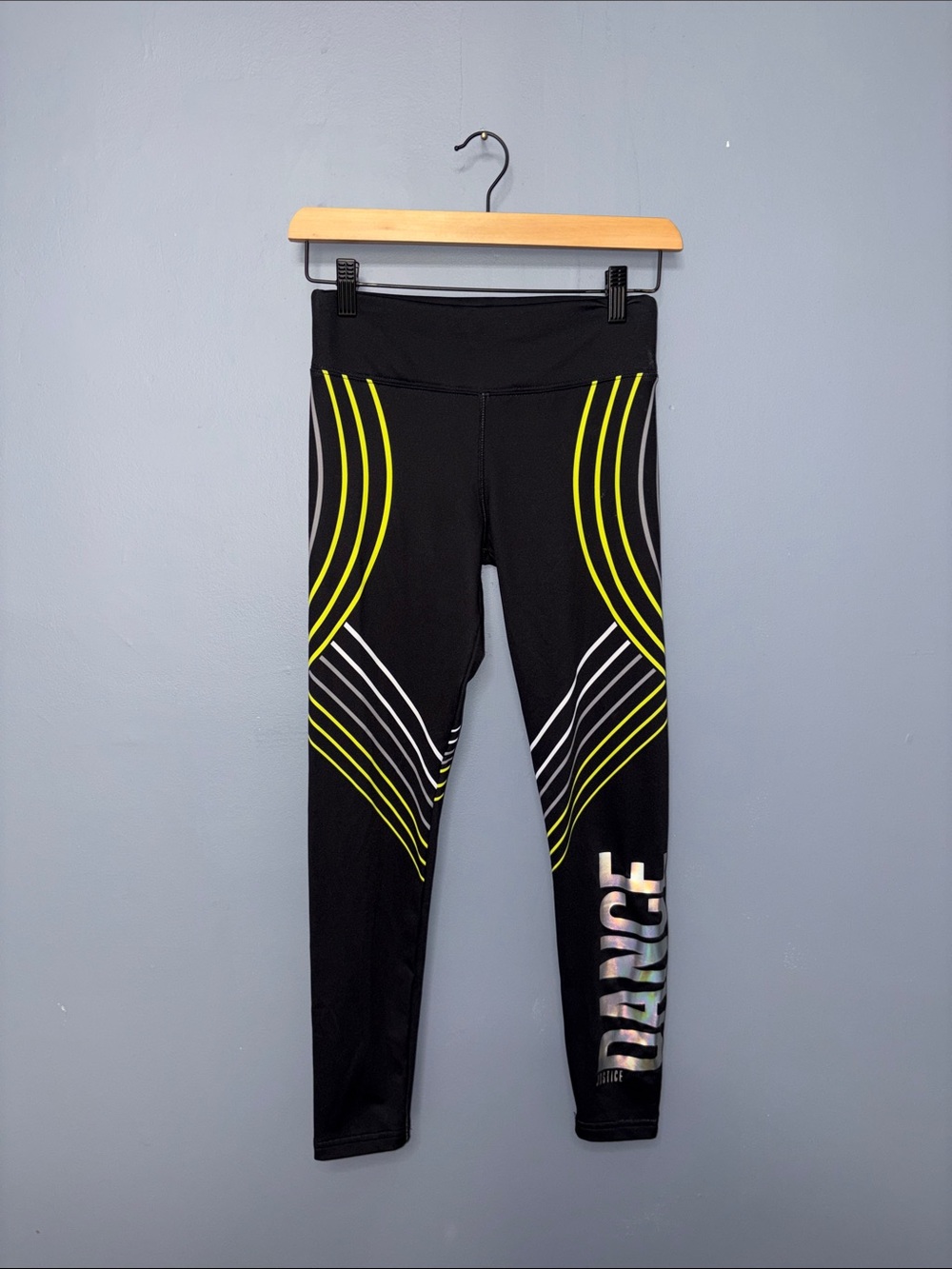Justice • Black Printed Leggings (Kids)